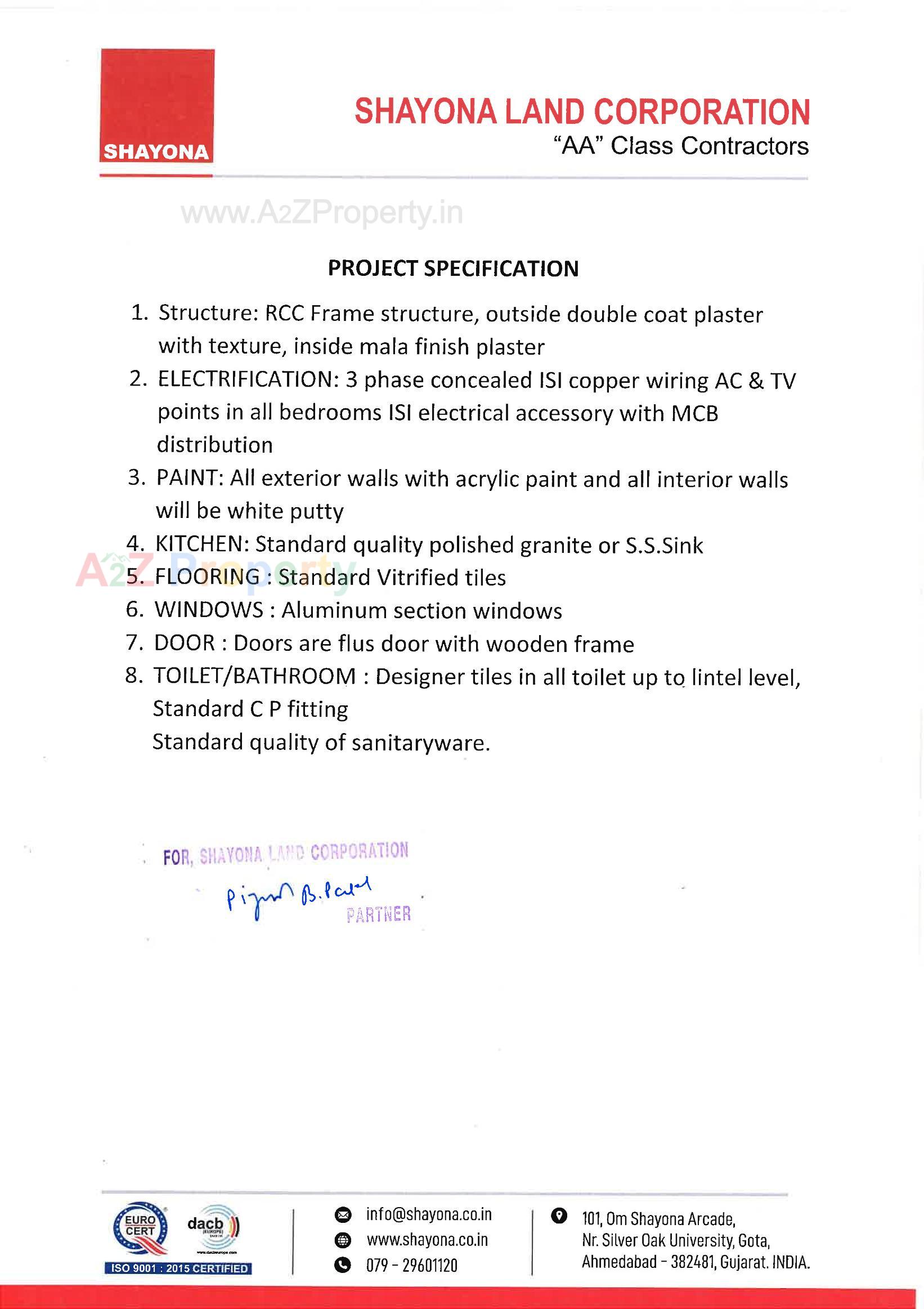  of real estate project Shayona Sarvopari located at Chandlodia, Ahmedabad, Gujarat
