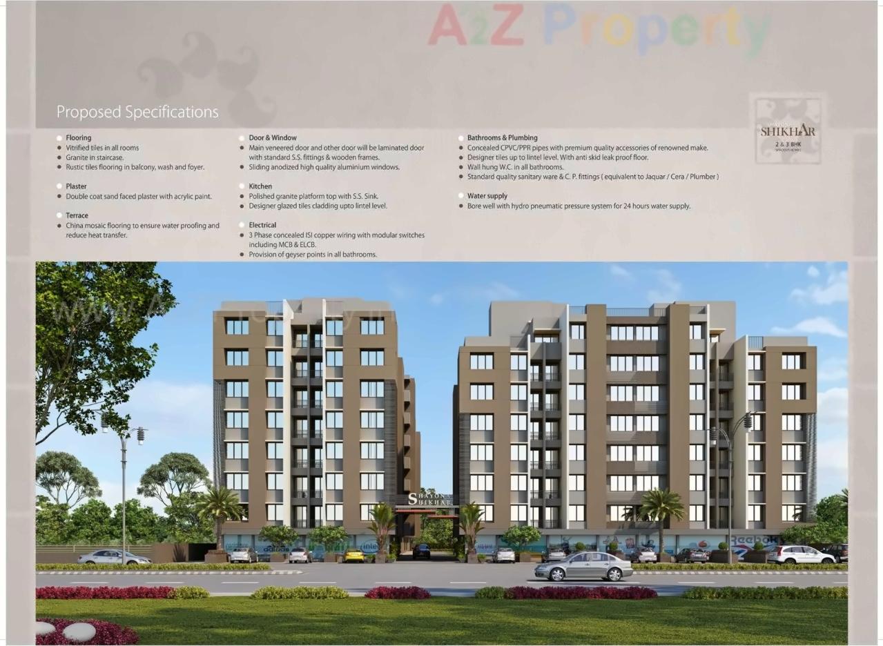 3D Elevation of real estate project Shayona Shikhar located at Gota, Ahmedabad, Gujarat