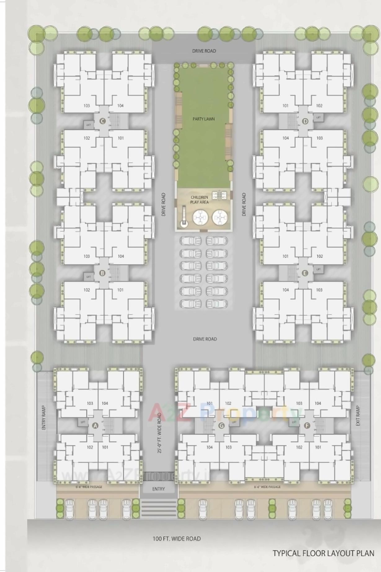 Layout of real estate project Shayona Shikhar located at Gota, Ahmedabad, Gujarat