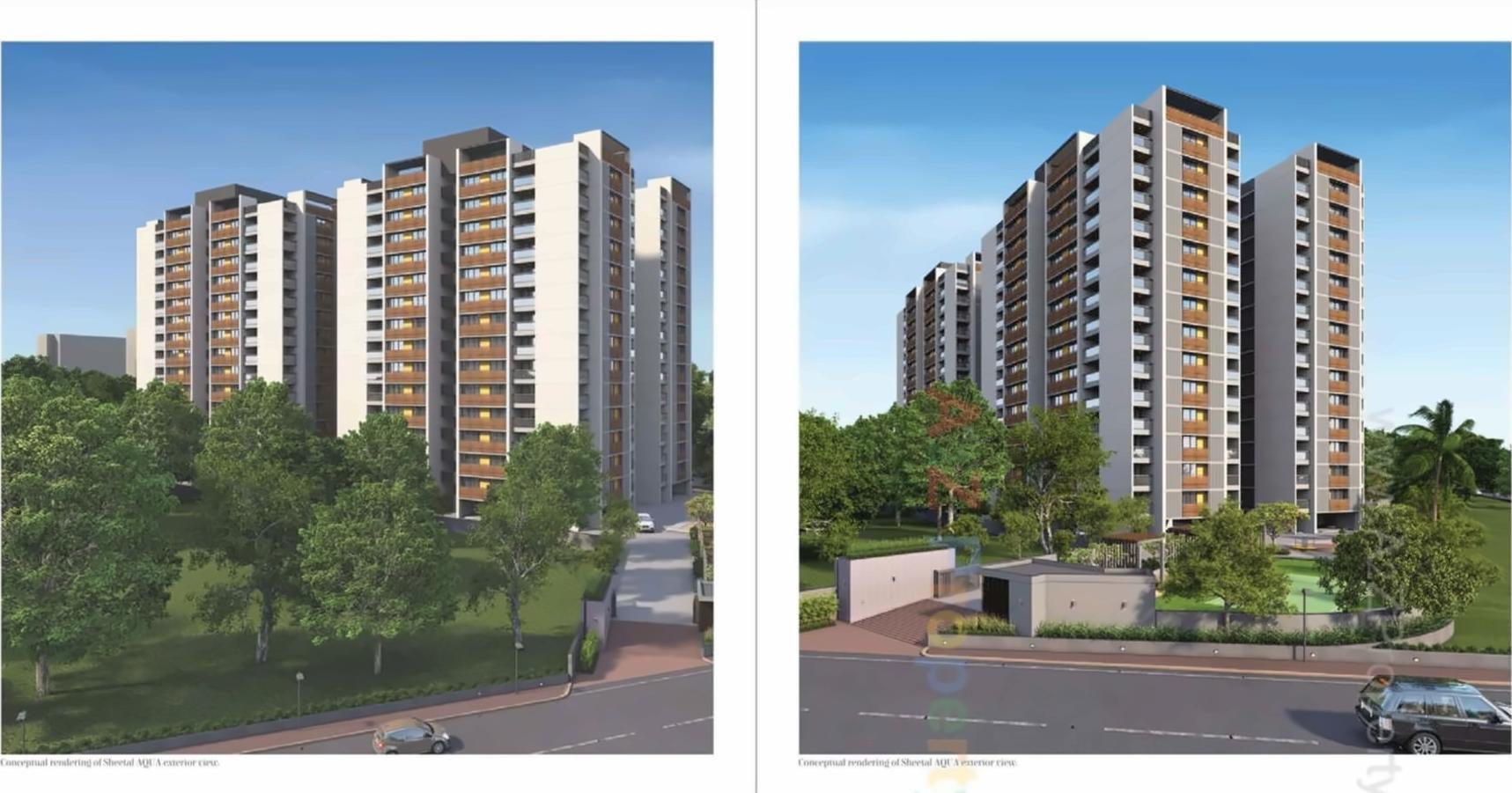 3D Elevation of real estate project Sheetal Aqua located at City, Ahmedabad, Gujarat