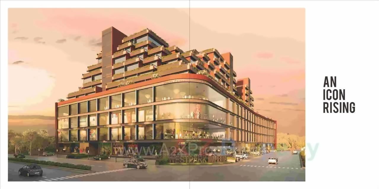3D Elevation of real estate project Sheetal Westpark Imperia located at Vastrapur, Ahmedabad, Gujarat