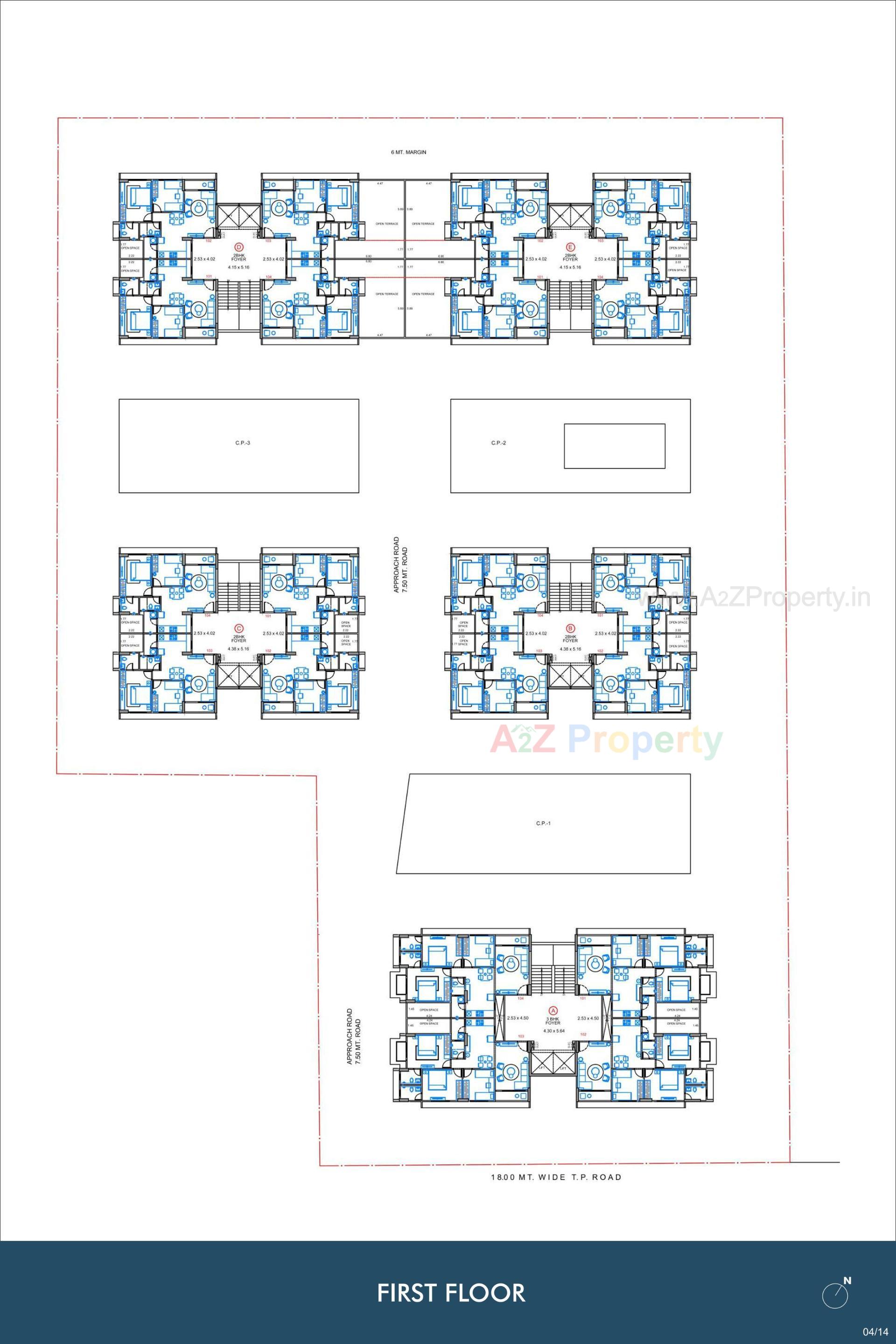 Layout of real estate project Sheladia Divine located at Bopal, Ahmedabad, Gujarat