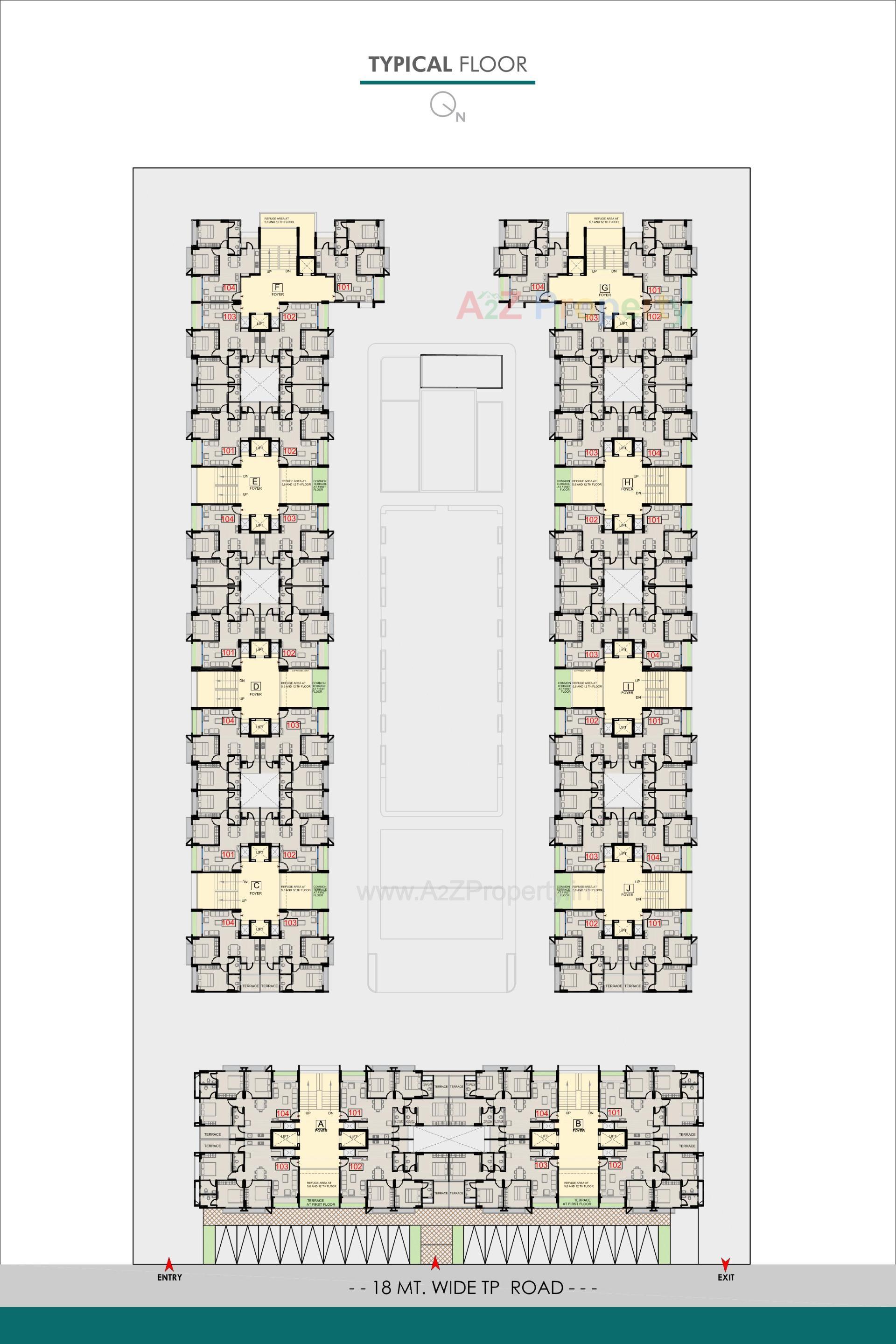 Layout of real estate project Sheladia Eris located at Shela, Ahmedabad, Gujarat