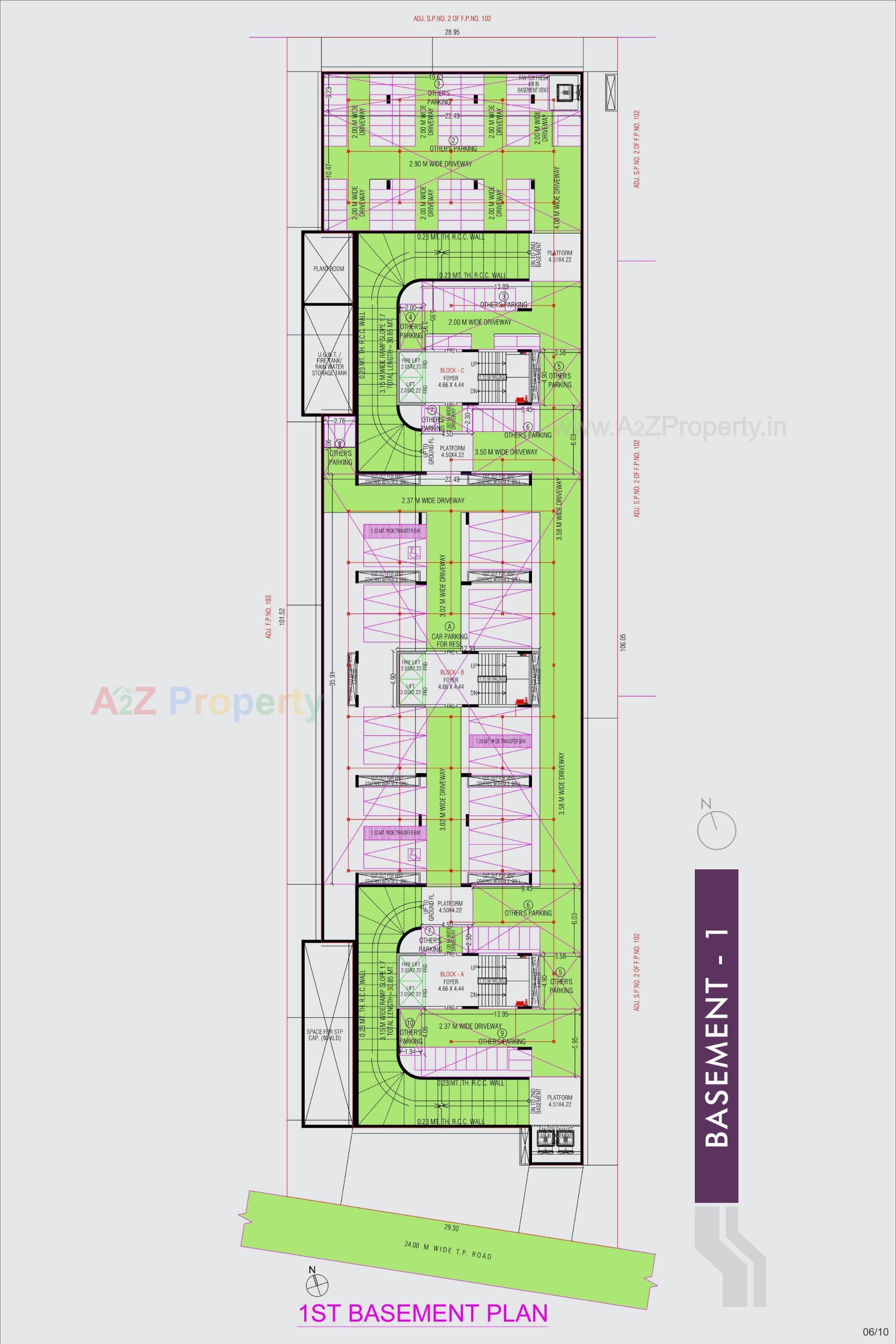Layout of real estate project Sheladia Trinary located at Shela, Ahmedabad, Gujarat