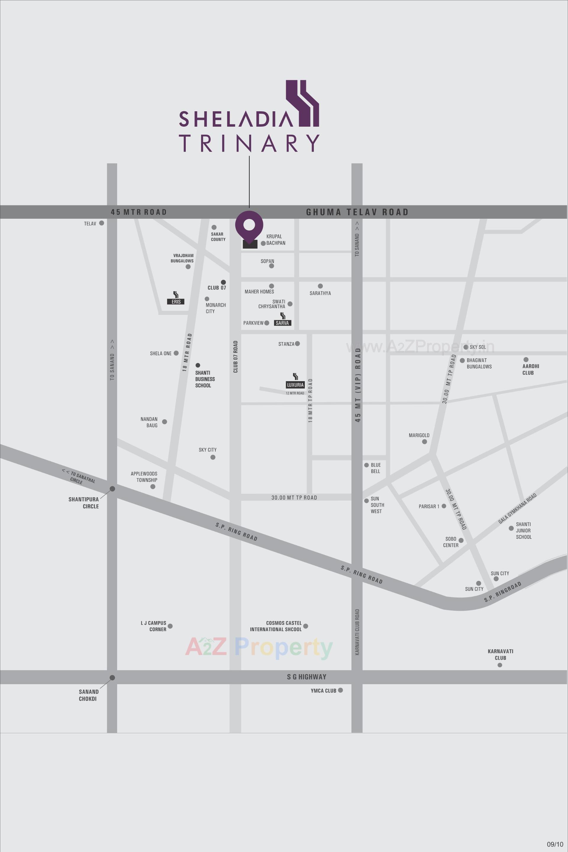  of real estate project Sheladia Trinary located at Shela, Ahmedabad, Gujarat