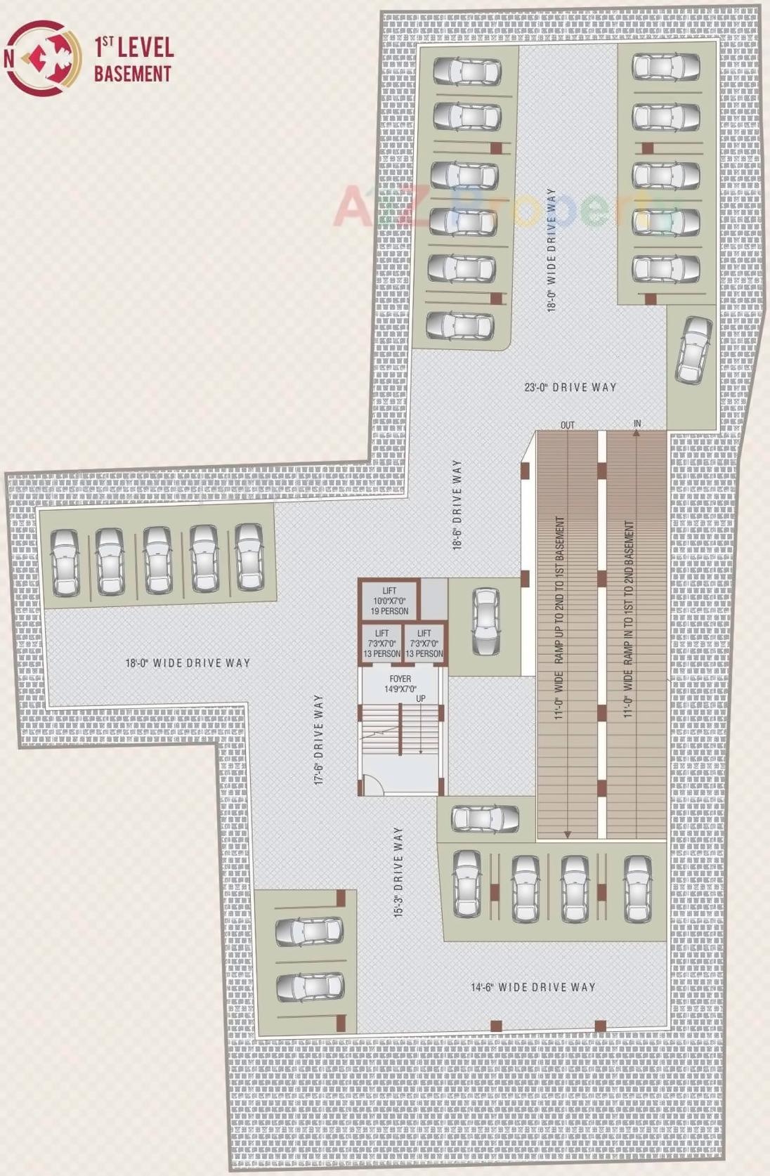 Layout of real estate project Sheth Corporate Tower located at City, Ahmedabad, Gujarat