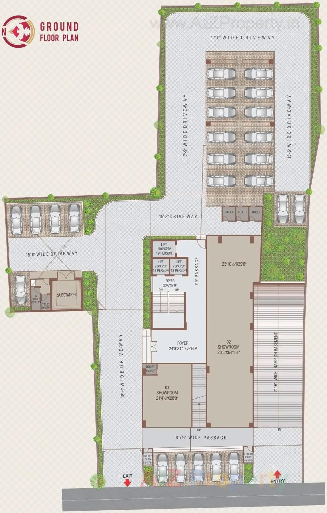Layout of real estate project Sheth Corporate Tower located at City, Ahmedabad, Gujarat