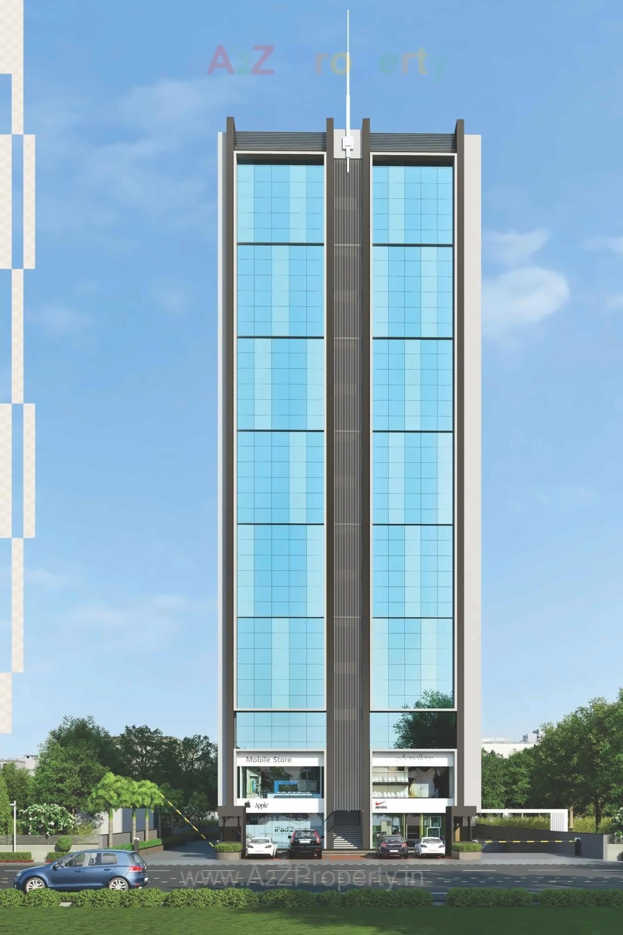 3D Elevation of real estate project Sheth Corporate Tower located at City, Ahmedabad, Gujarat