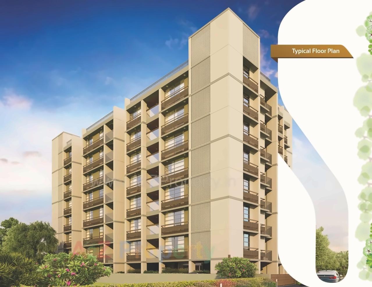 3D Elevation of real estate project Sheth Serenita located at Chadavad, Ahmedabad, Gujarat