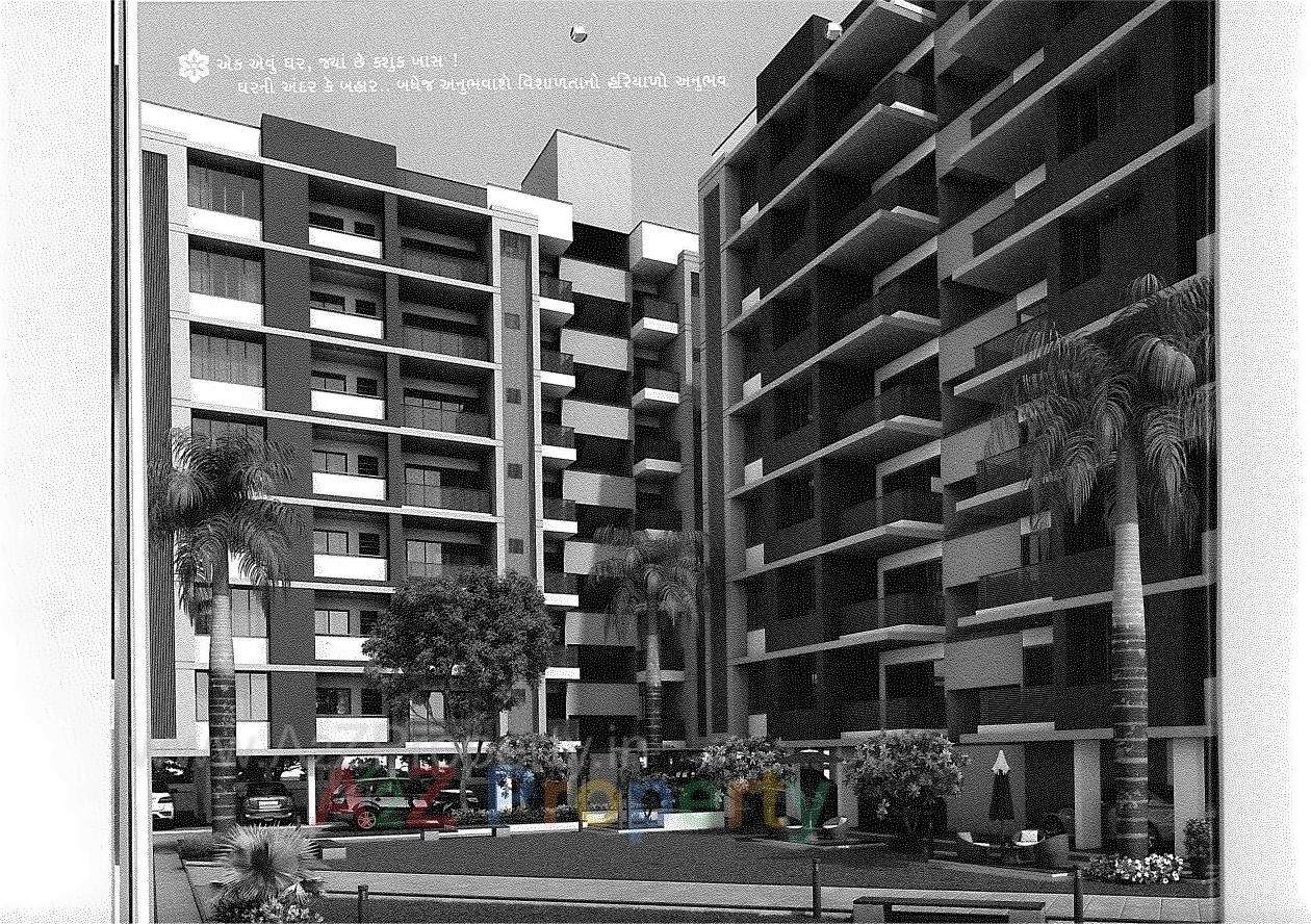 3D Elevation of real estate project Shikhar Avenue   Block located at Chiloda, Ahmedabad, Gujarat