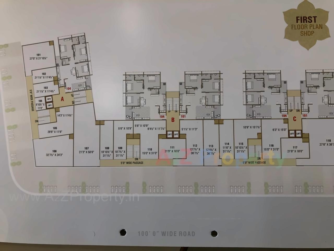 Layout of real estate project Shikhar Residency located at Nana-chiloda, Ahmedabad, Gujarat