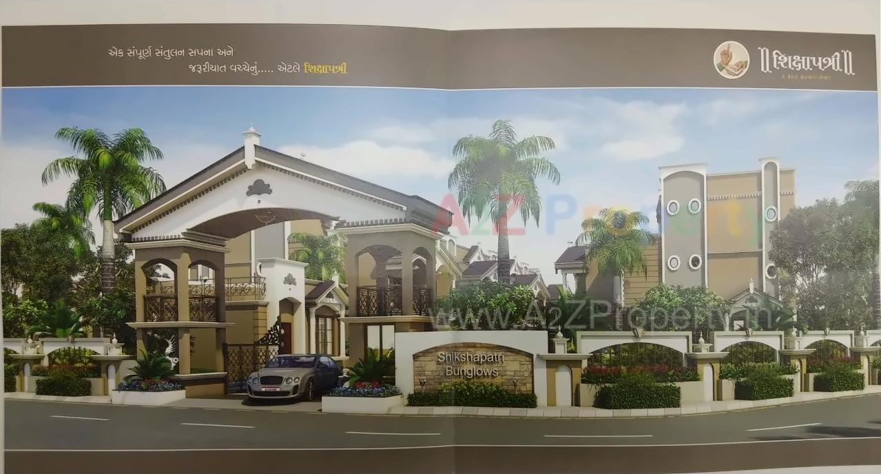 3D Elevation of real estate project Shikshapatri Bunglows located at Kanbha, Ahmedabad, Gujarat