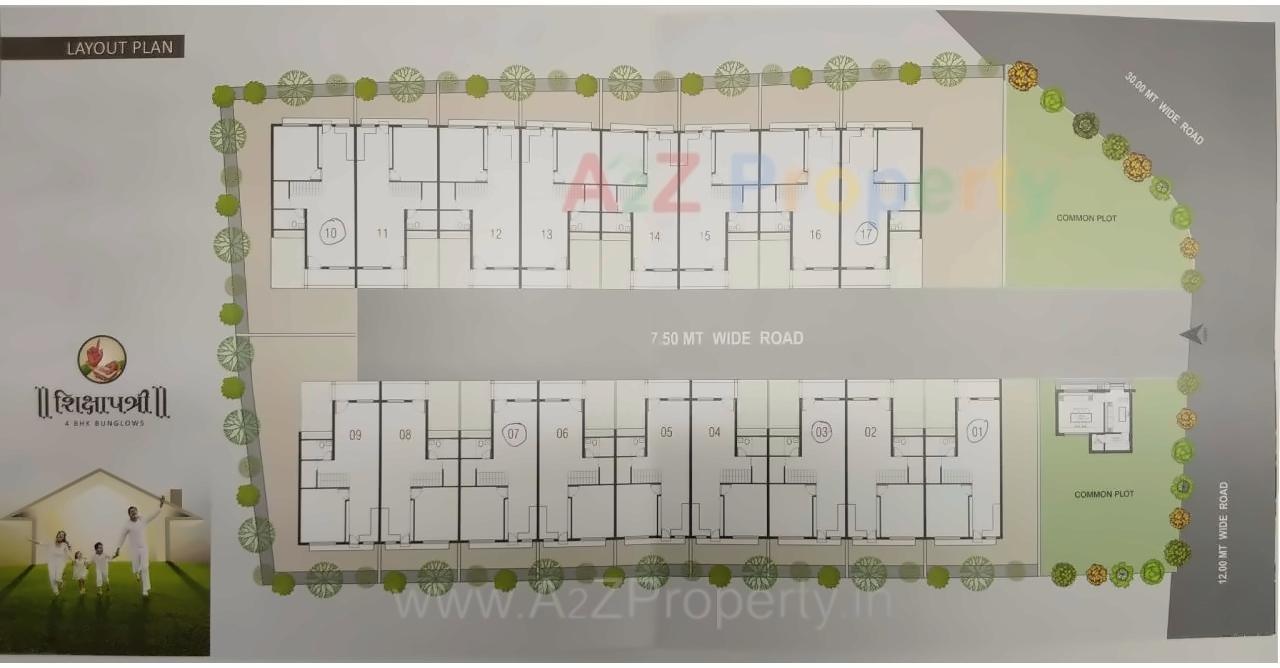 Layout of real estate project Shikshapatri Bunglows located at Kanbha, Ahmedabad, Gujarat