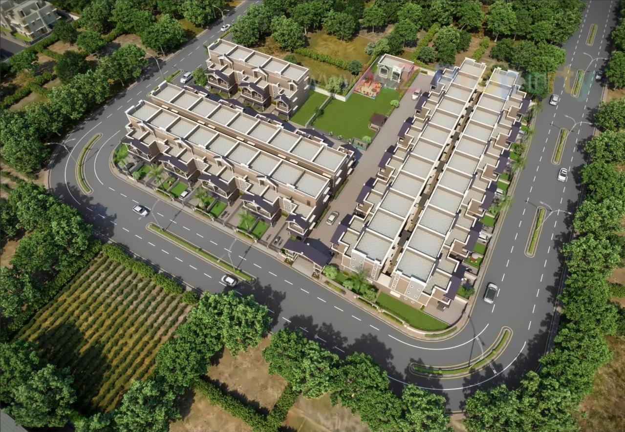 3D Elevation of real estate project Shikshapatri Villa located at Kanbha, Ahmedabad, Gujarat