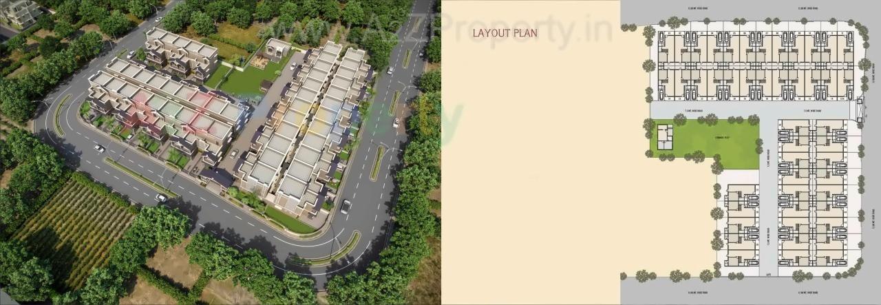 Layout of real estate project Shikshapatri Villa located at Kanbha, Ahmedabad, Gujarat