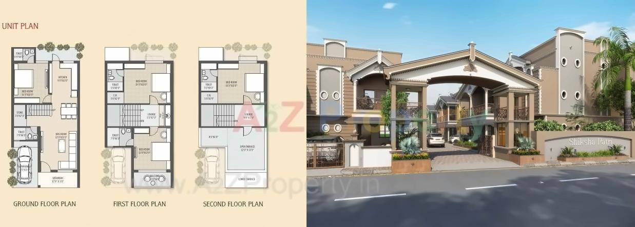 Layout of real estate project Shikshapatri Villa located at Kanbha, Ahmedabad, Gujarat