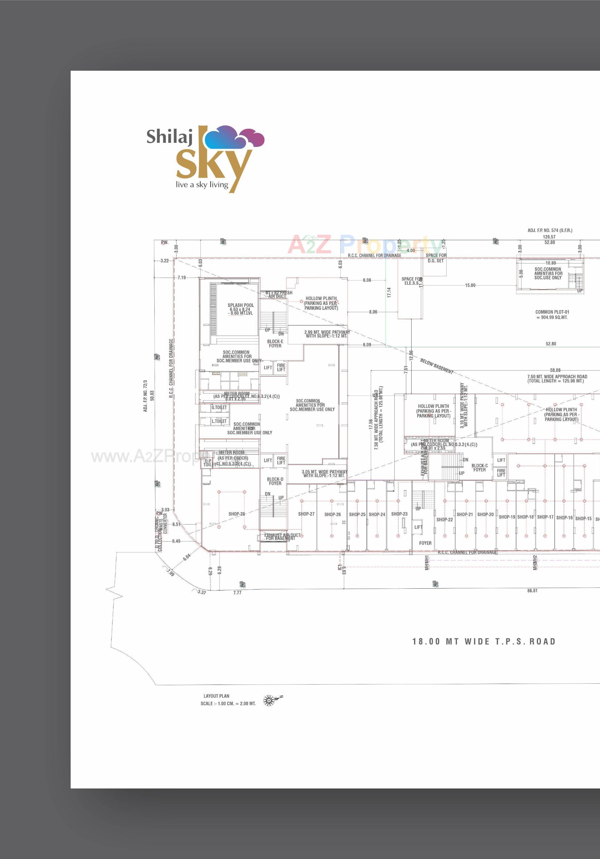 Layout of real estate project Shilaj Sky located at Shilaj, Ahmedabad, Gujarat