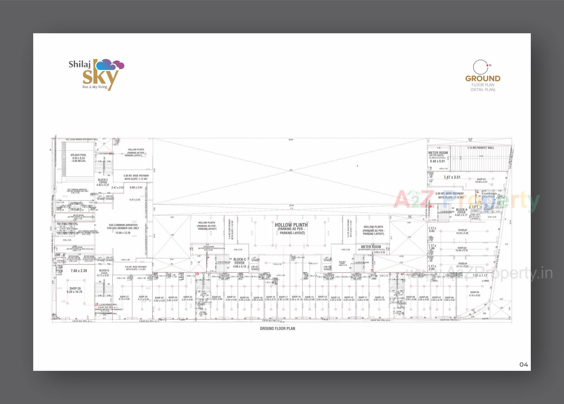 Layout of real estate project Shilaj Sky located at Shilaj, Ahmedabad, Gujarat