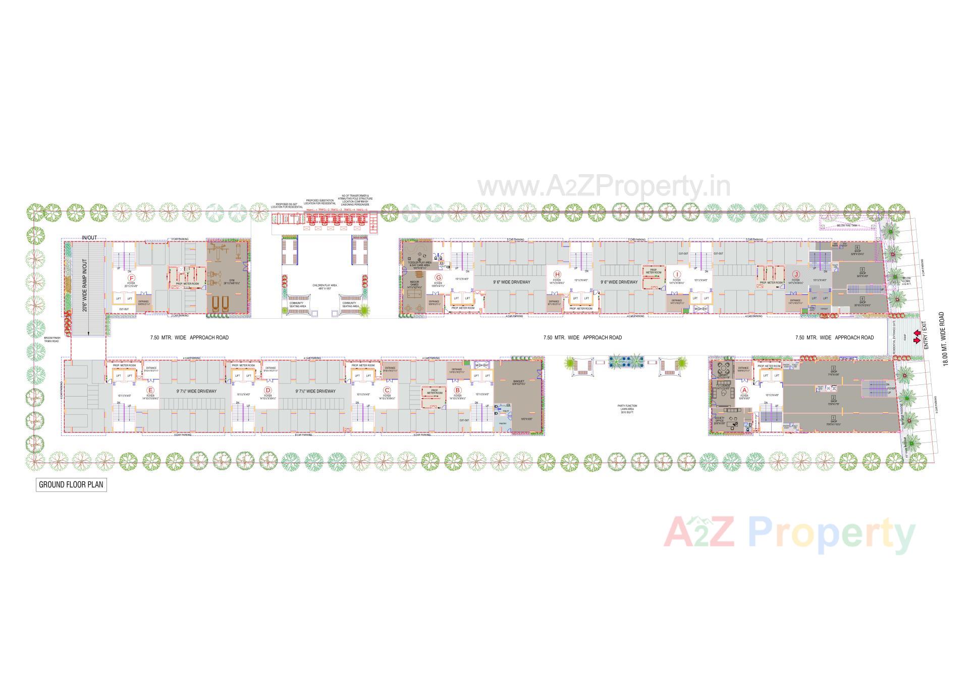 Layout of real estate project Shilp Ananta located at Shela, Ahmedabad, Gujarat