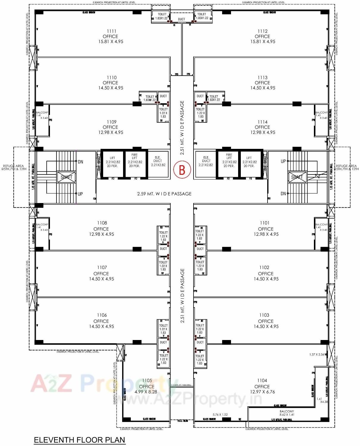 Layout of real estate project Shilp Corporate Park located at Bodakdev, Ahmedabad, Gujarat