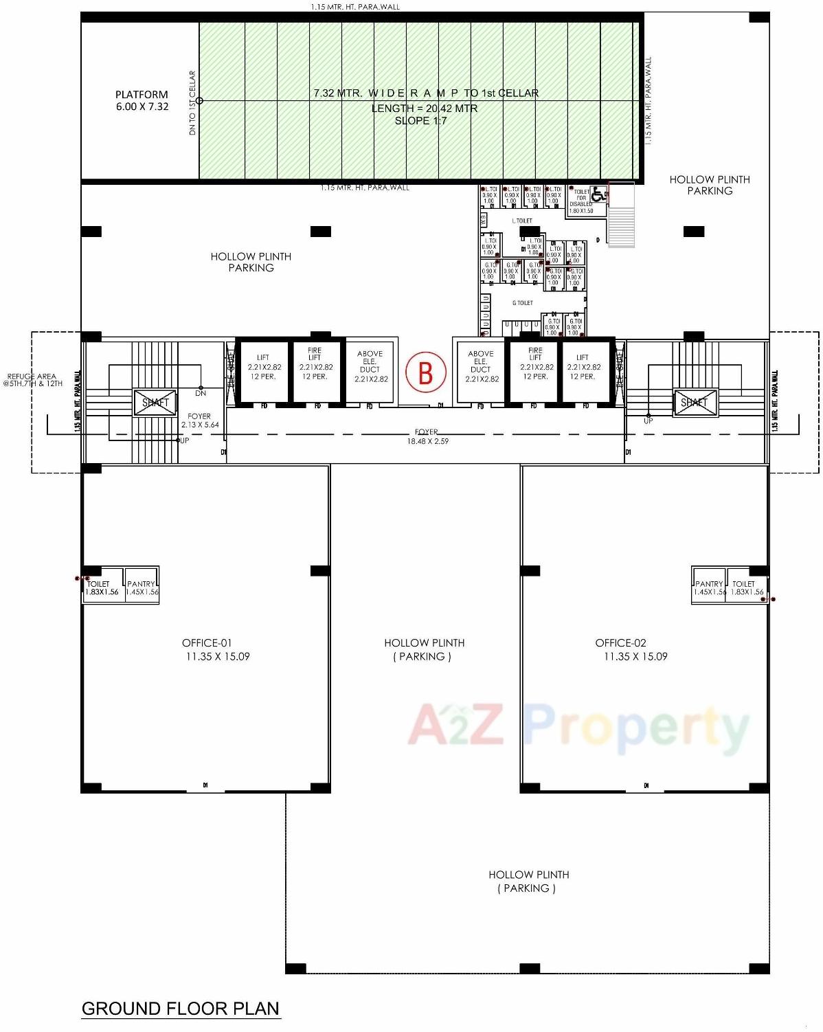 Layout of real estate project Shilp Corporate Park located at Bodakdev, Ahmedabad, Gujarat