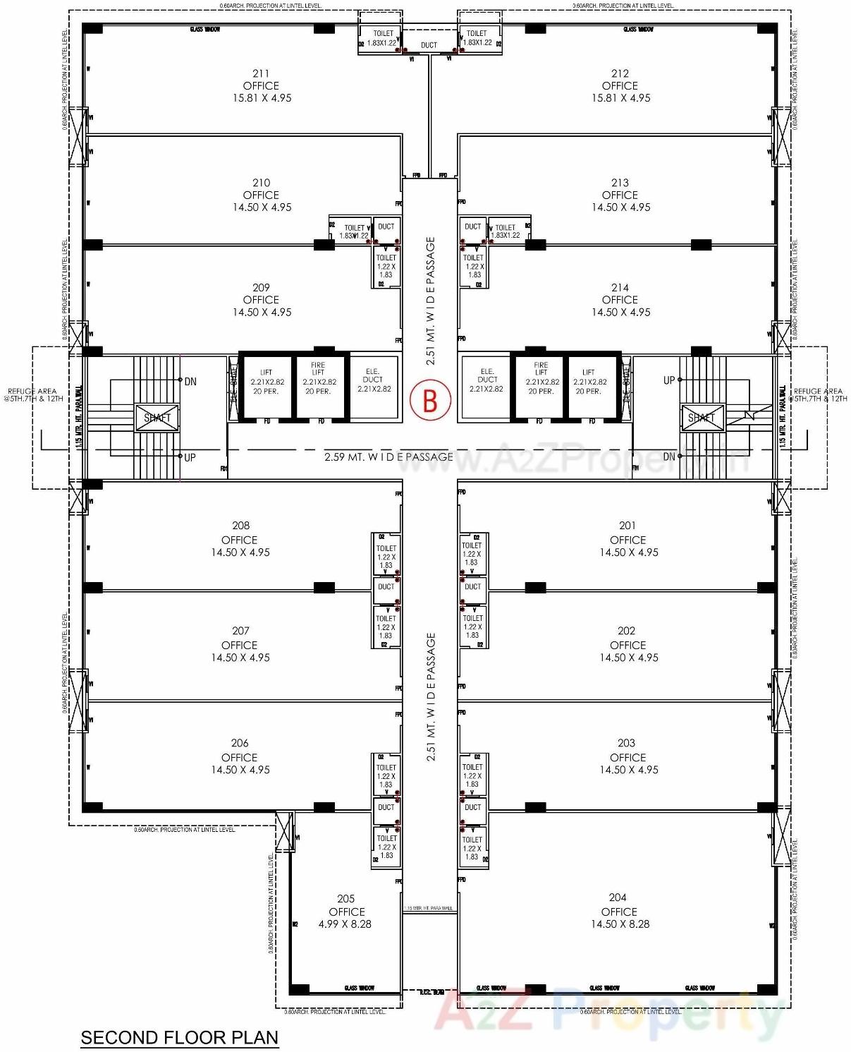 Layout of real estate project Shilp Corporate Park located at Bodakdev, Ahmedabad, Gujarat