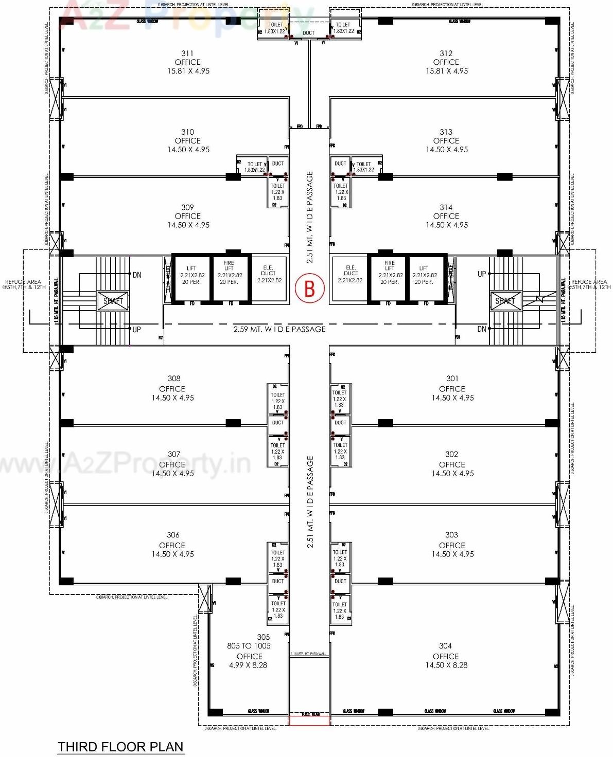 Layout of real estate project Shilp Corporate Park located at Bodakdev, Ahmedabad, Gujarat
