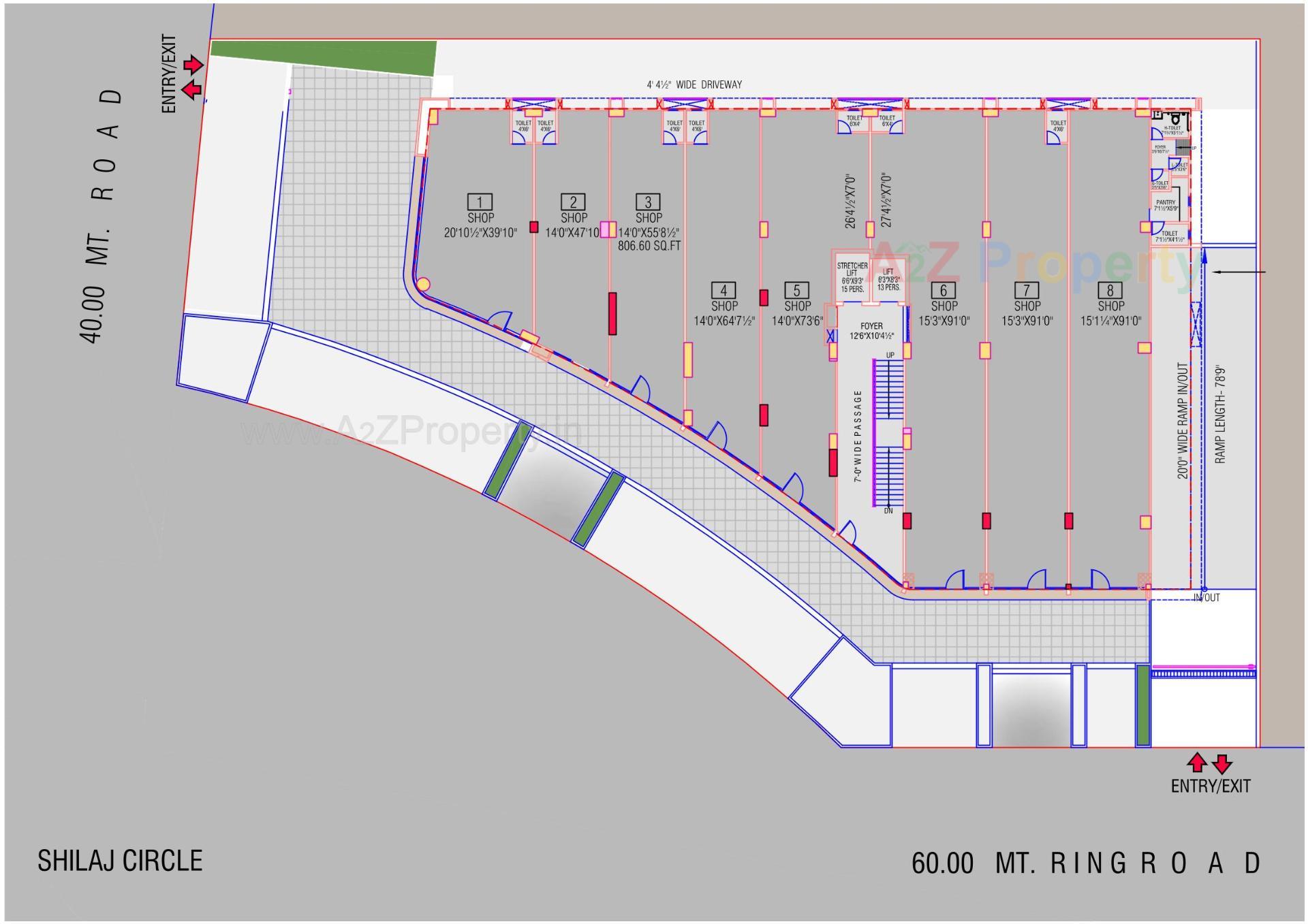 Layout of real estate project Shilp One located at Shilaj, Ahmedabad, Gujarat