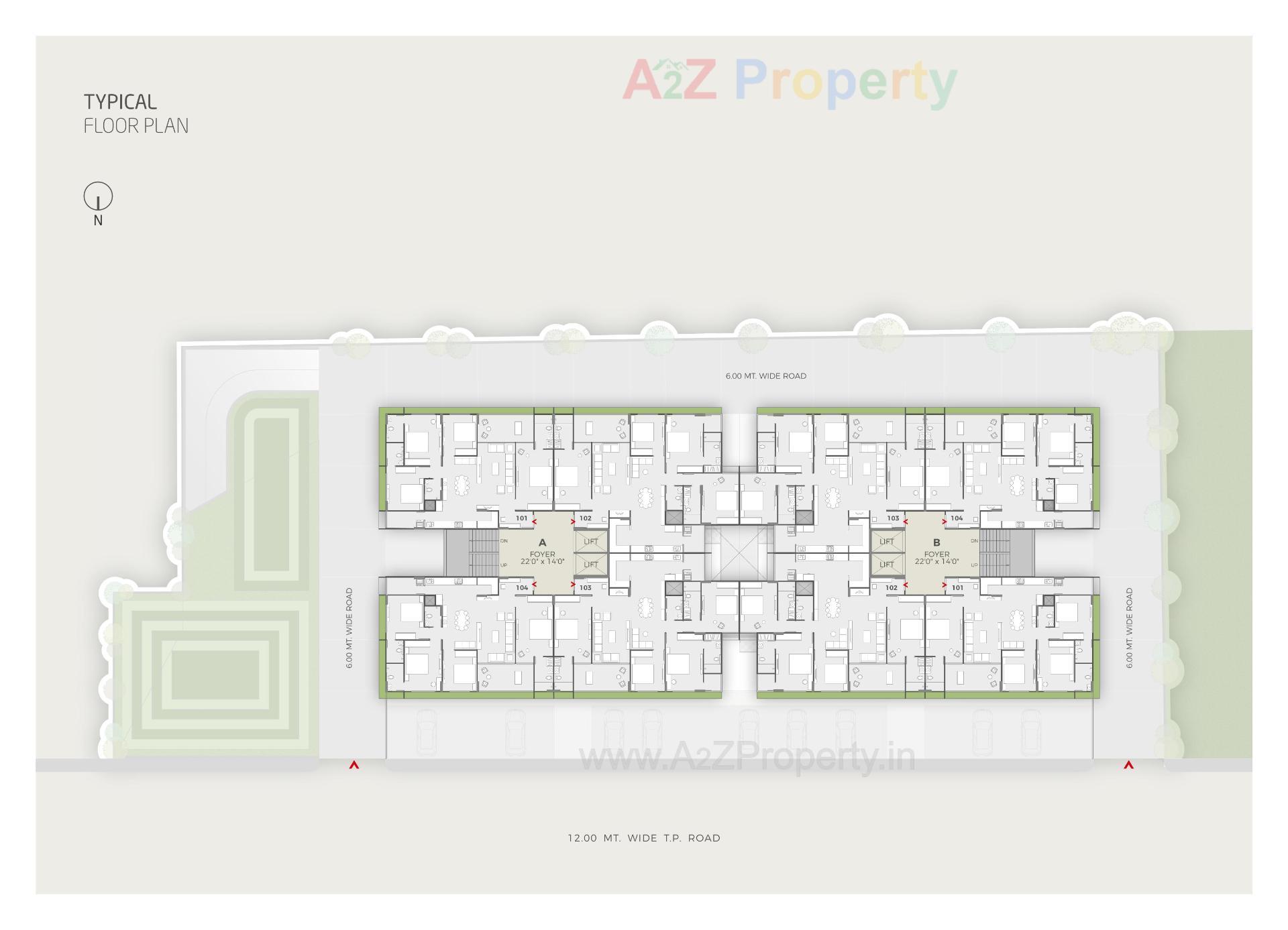 Layout of real estate project Shilp Paradise located at Bodakdev, Ahmedabad, Gujarat