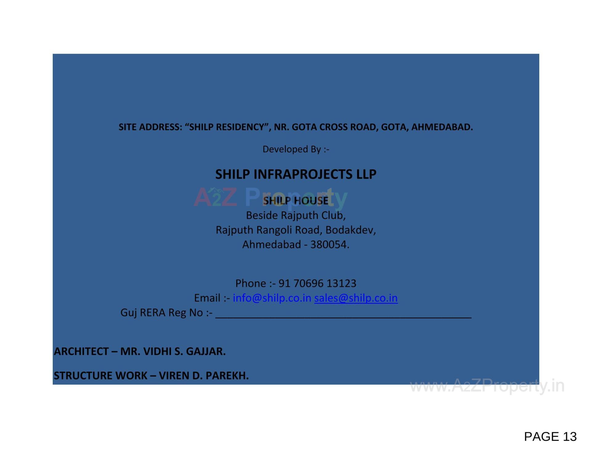  of real estate project Shilp Residency located at Gota, Ahmedabad, Gujarat