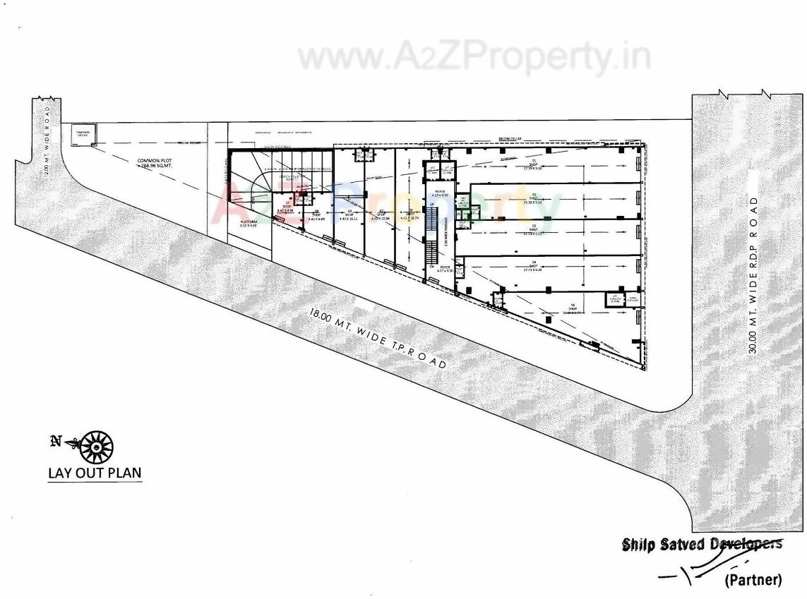 Layout of real estate project Shilp Satved located at Bodakdev, Ahmedabad, Gujarat