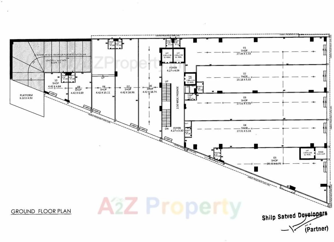 Layout of real estate project Shilp Satved located at Bodakdev, Ahmedabad, Gujarat