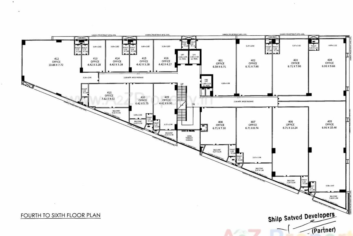 Layout of real estate project Shilp Satved located at Bodakdev, Ahmedabad, Gujarat