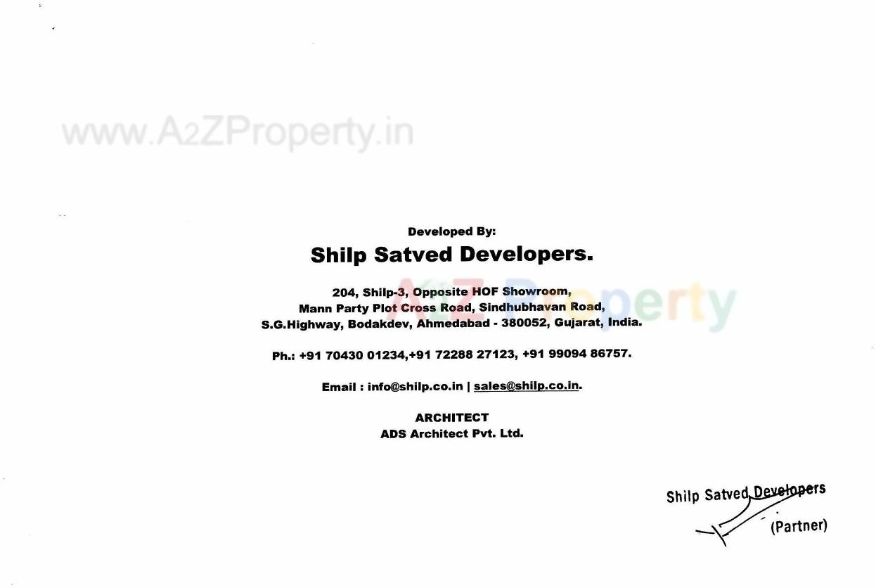  of real estate project Shilp Satved located at Bodakdev, Ahmedabad, Gujarat