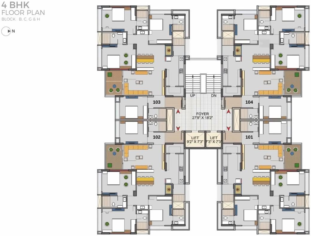 Layout of real estate project Shilp  Shaligram located at Vastrapur, Ahmedabad, Gujarat
