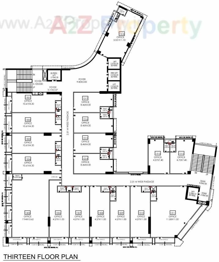 Layout of real estate project Shilp Zaveri located at Jodhpur, Ahmedabad, Gujarat