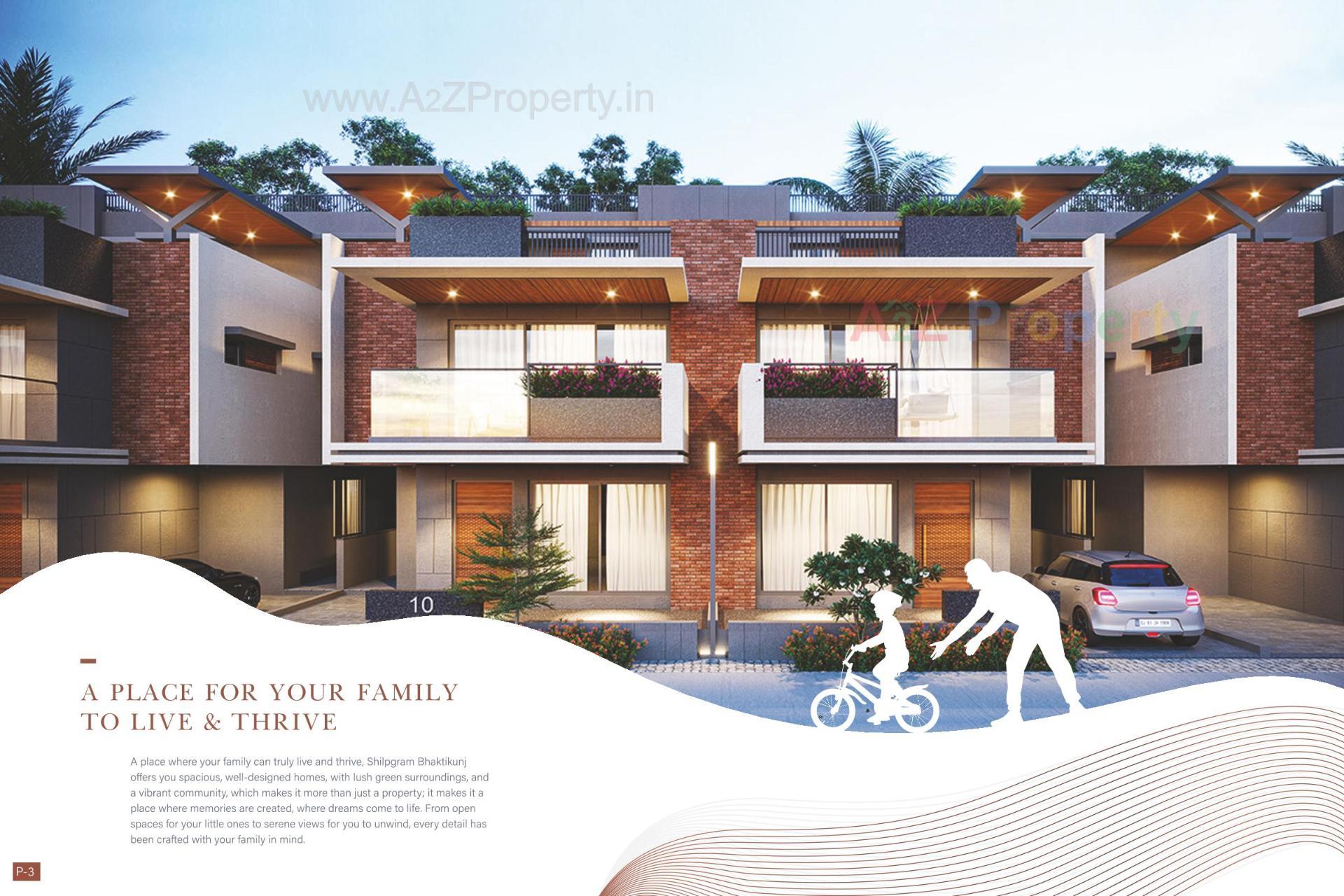 3D Elevation of real estate project Shilpgram Bhaktikunj located at Bilasiya, Ahmedabad, Gujarat