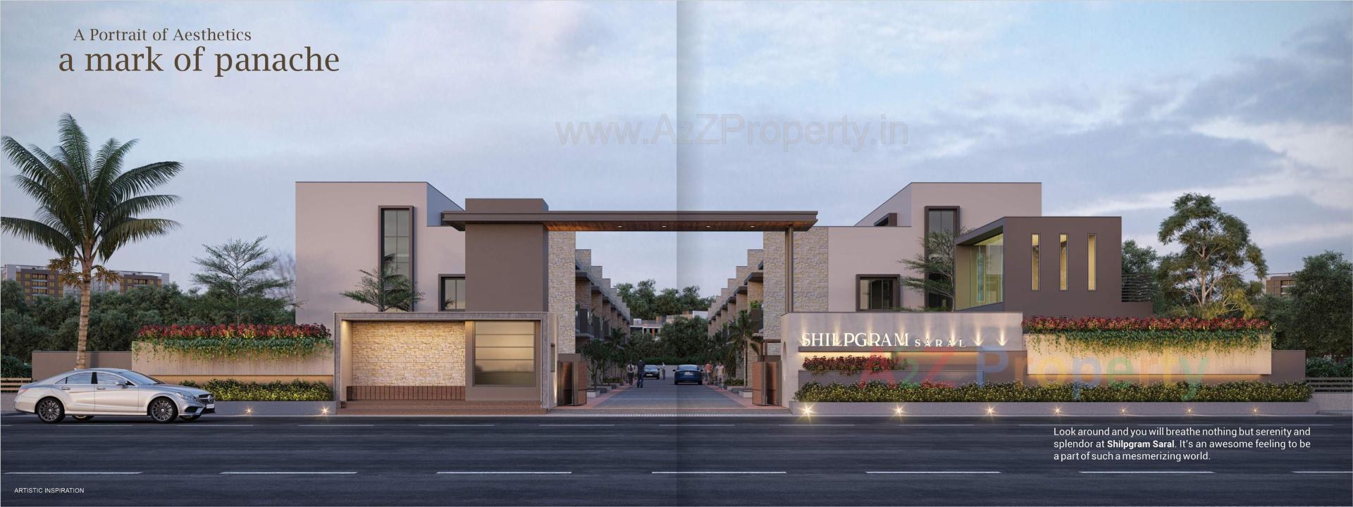 3D Elevation of real estate project Shilpgram Saral located at Hanspura, Ahmedabad, Gujarat