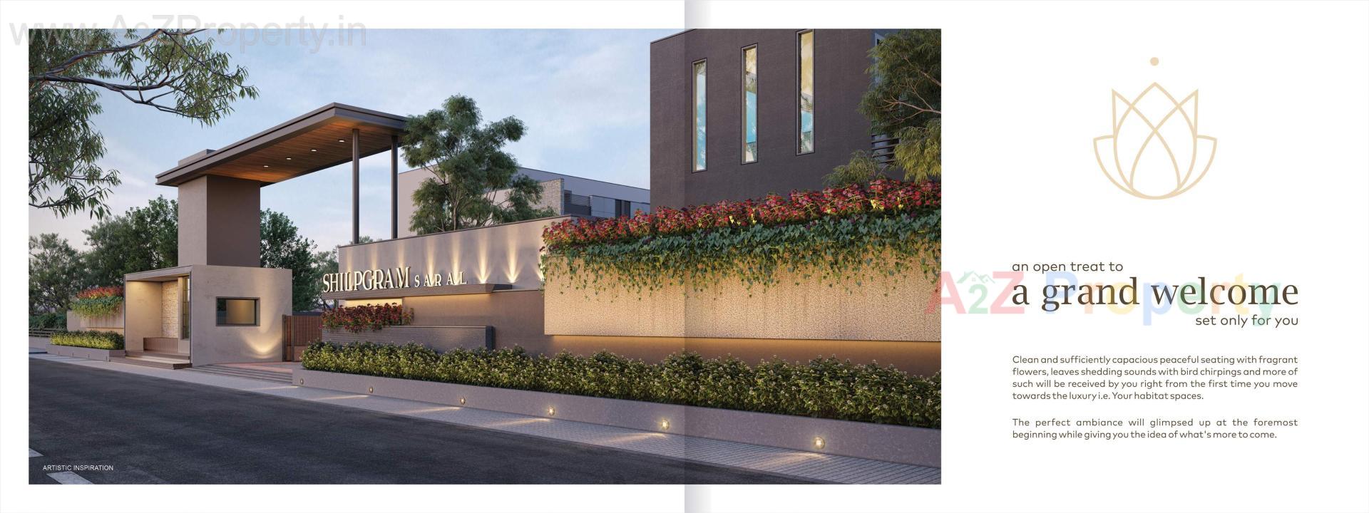 3D Elevation of real estate project Shilpgram Saral located at Hanspura, Ahmedabad, Gujarat