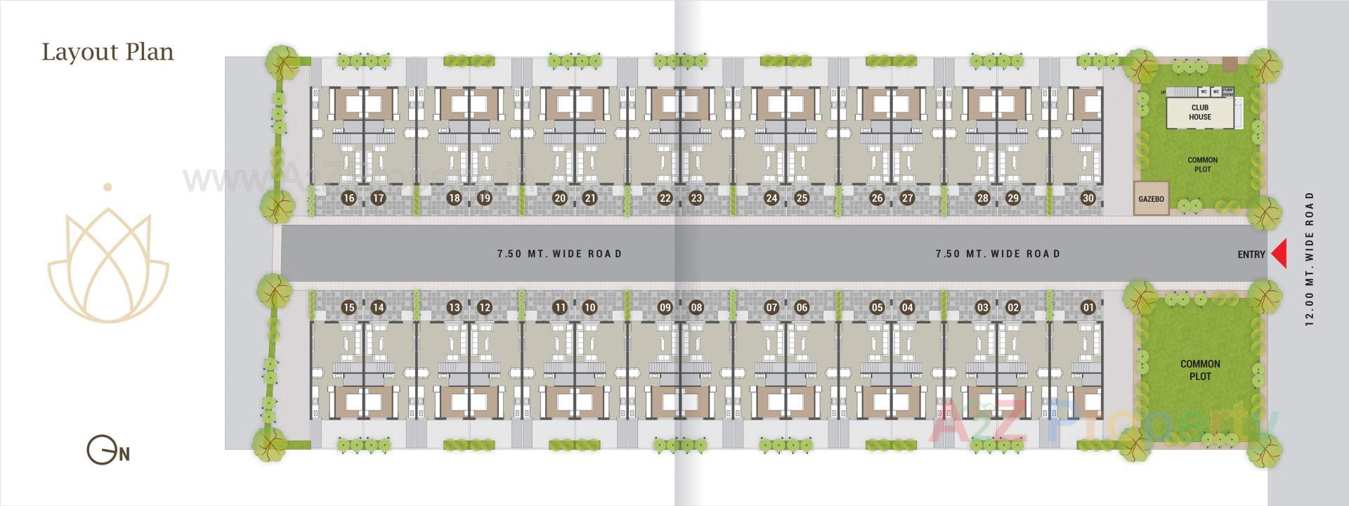 Layout of real estate project Shilpgram Saral located at Hanspura, Ahmedabad, Gujarat