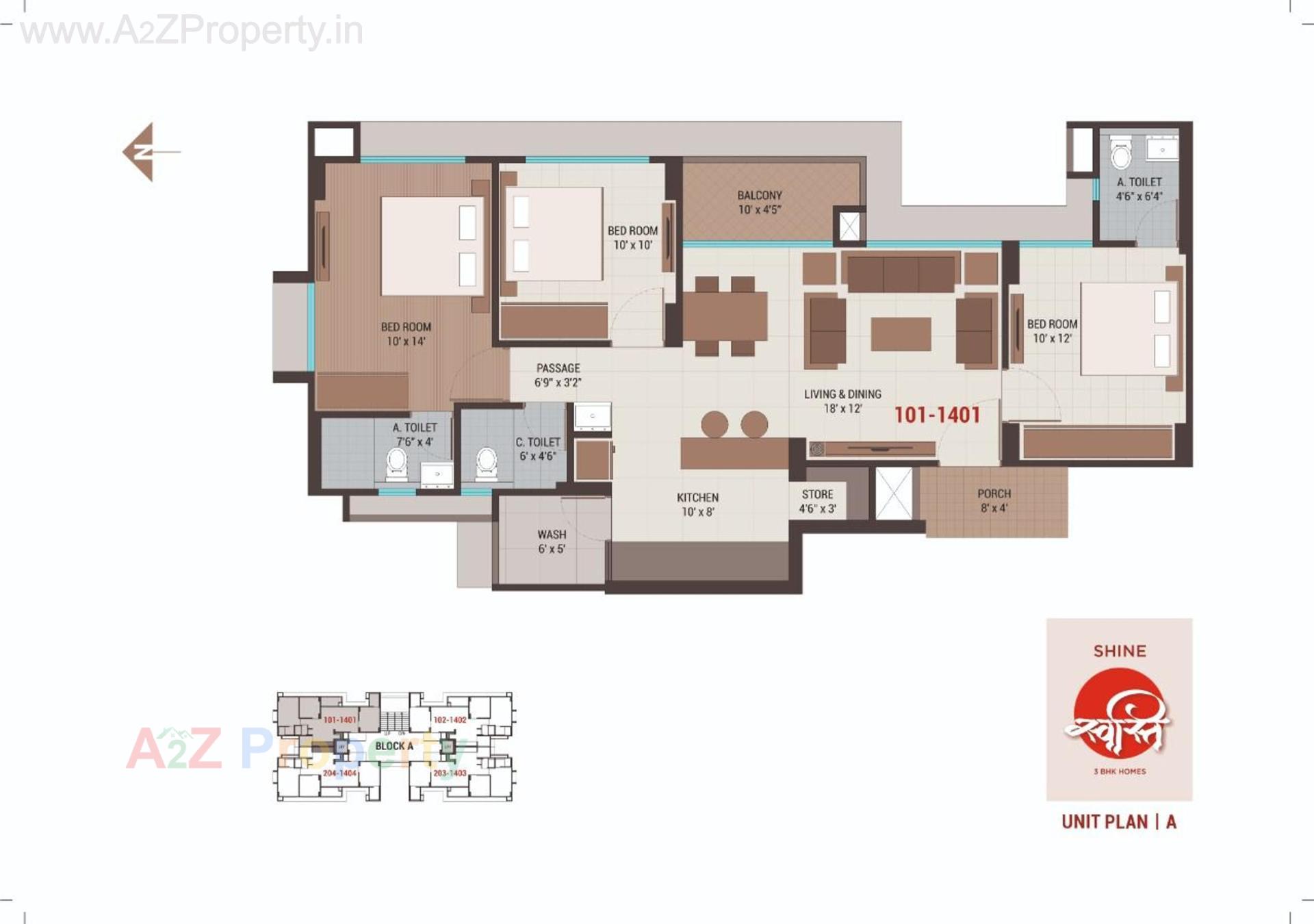 Layout of real estate project Shine Swasti located at Tragad, Ahmedabad, Gujarat