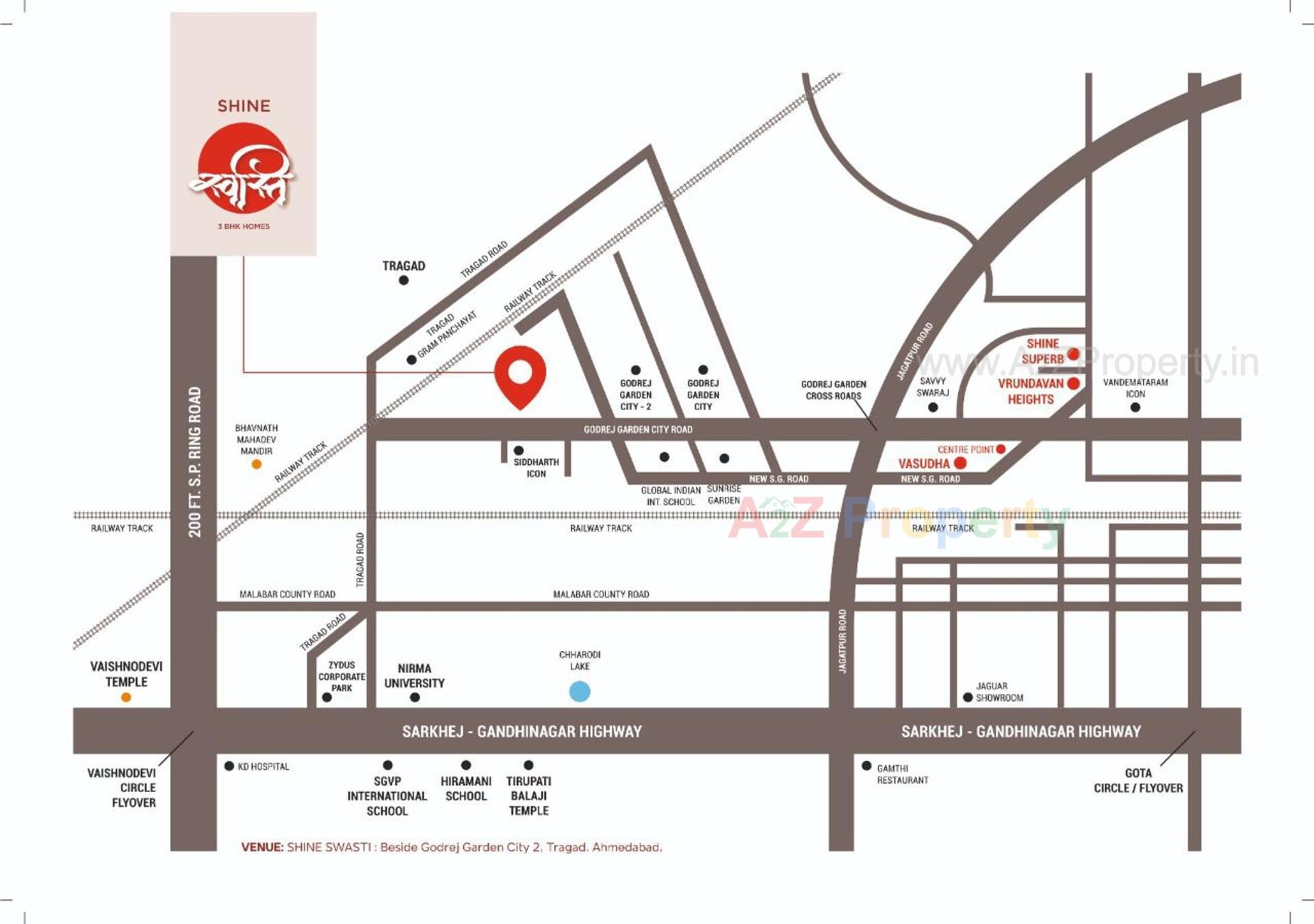  of real estate project Shine Swasti located at Tragad, Ahmedabad, Gujarat