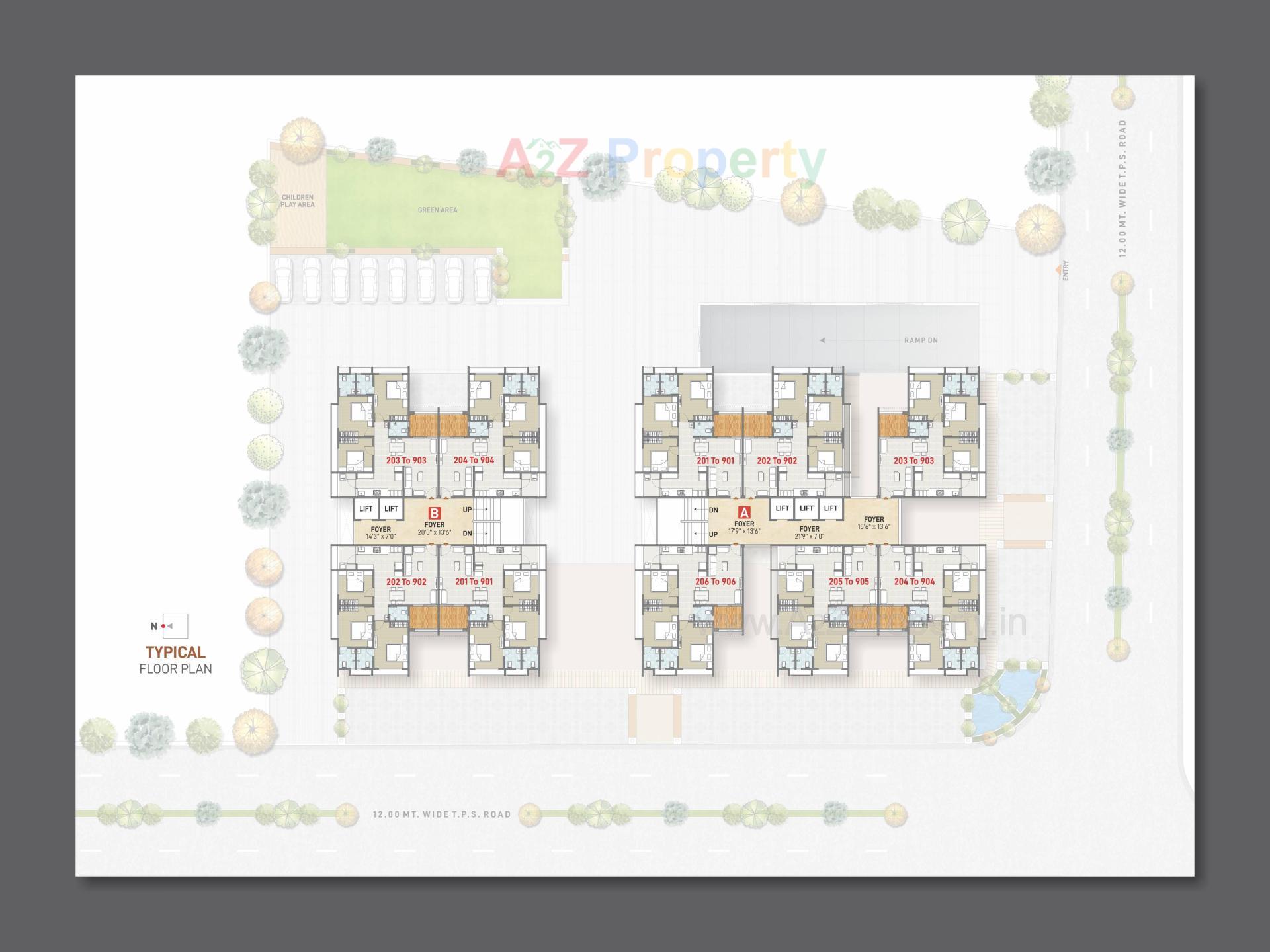 Layout of real estate project Shiv Ananta located at Chandkheda, Ahmedabad, Gujarat
