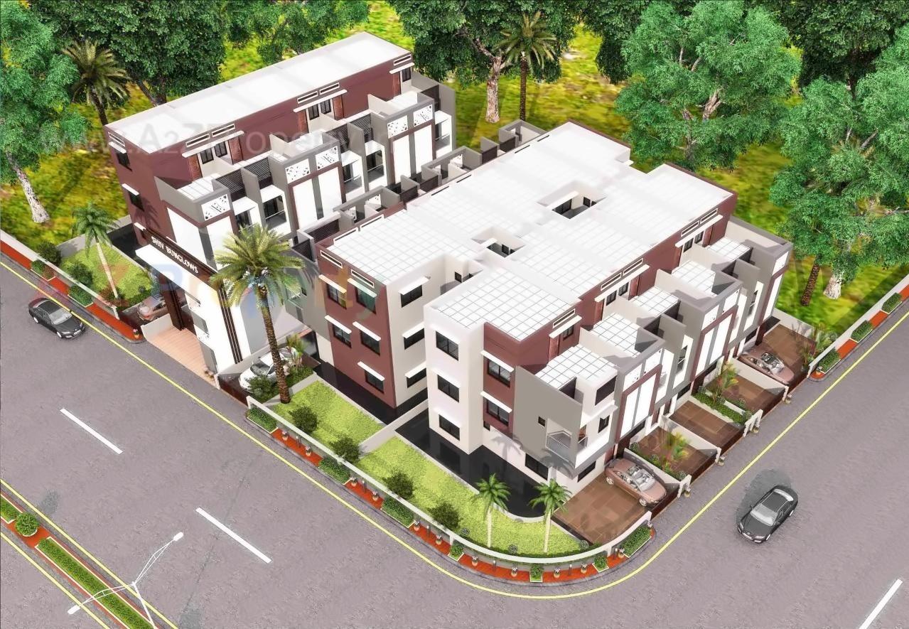 3D Elevation of real estate project Shiv Bunglows located at Singrva, Ahmedabad, Gujarat