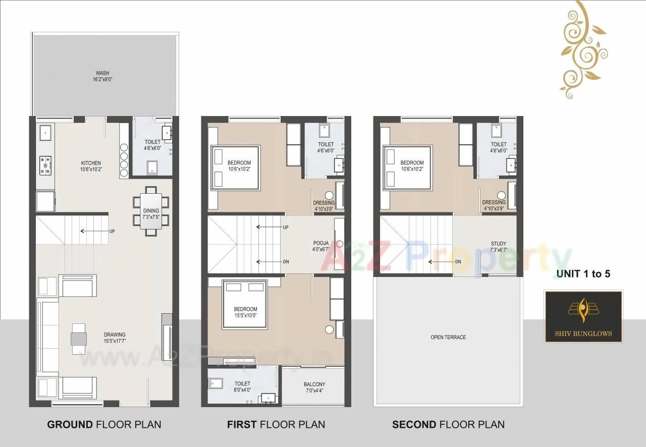 Layout of real estate project Shiv Bunglows located at Singrva, Ahmedabad, Gujarat