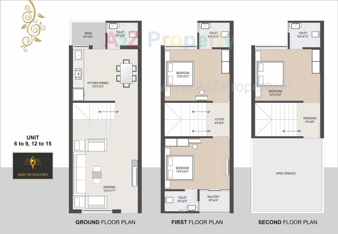 Layout of real estate project Shiv Bunglows located at Singrva, Ahmedabad, Gujarat