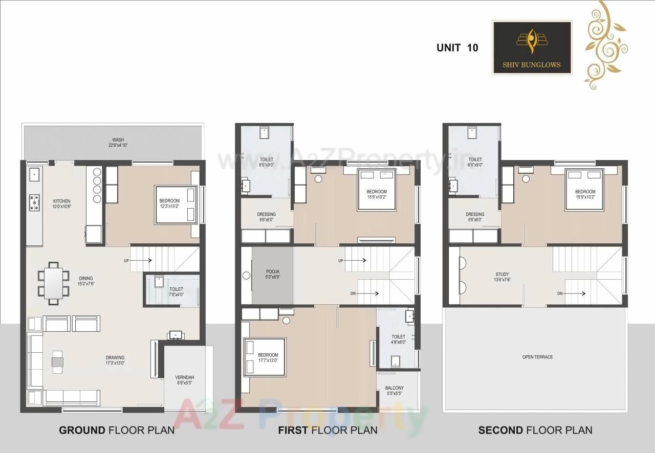 Layout of real estate project Shiv Bunglows located at Singrva, Ahmedabad, Gujarat