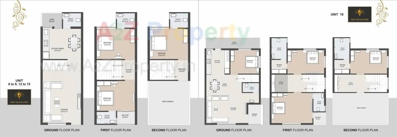 Layout of real estate project Shiv Bunglows located at Singrva, Ahmedabad, Gujarat