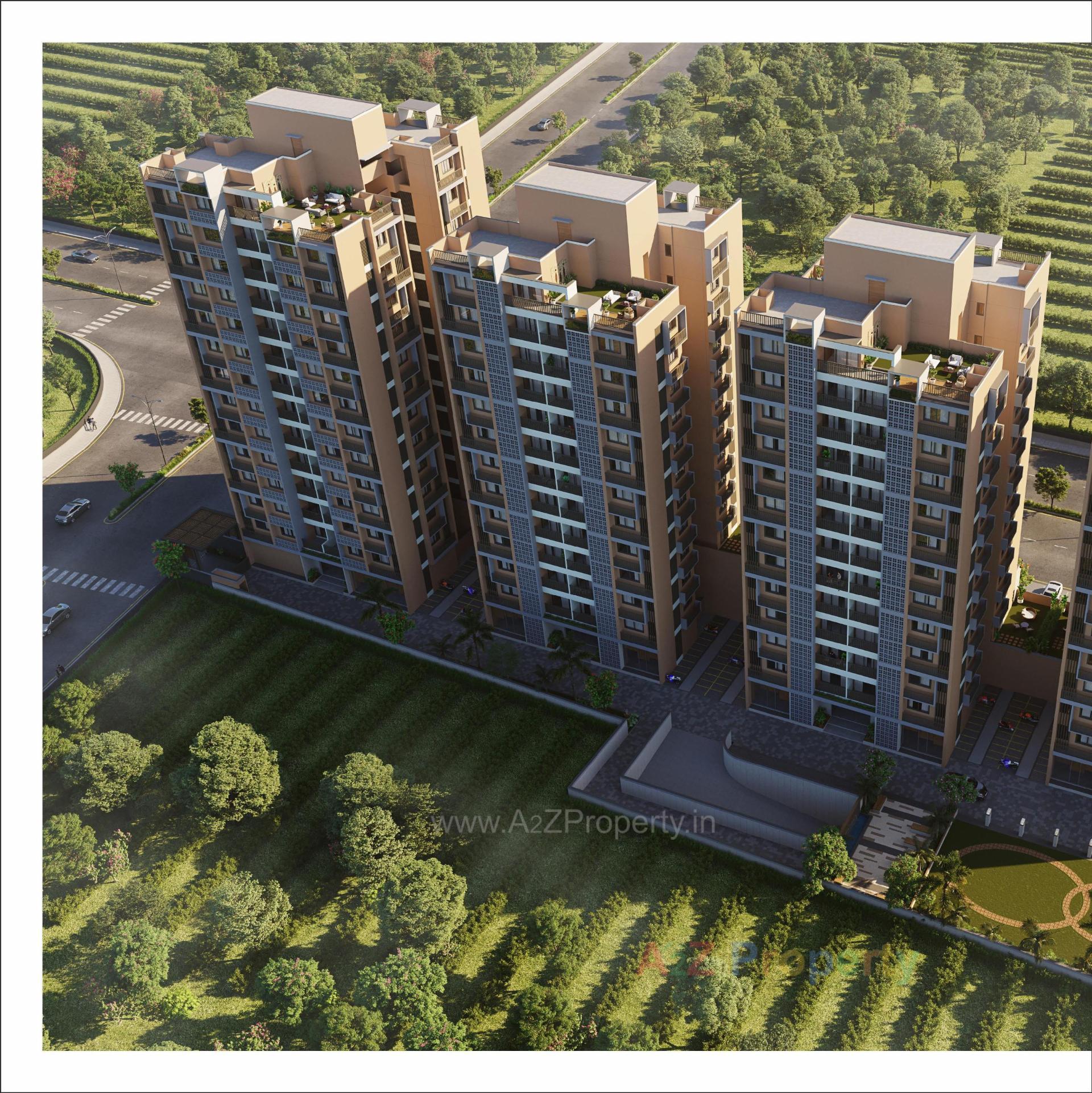 3D Elevation of real estate project Shiv Ganesh located at Khodiyar, Ahmedabad, Gujarat