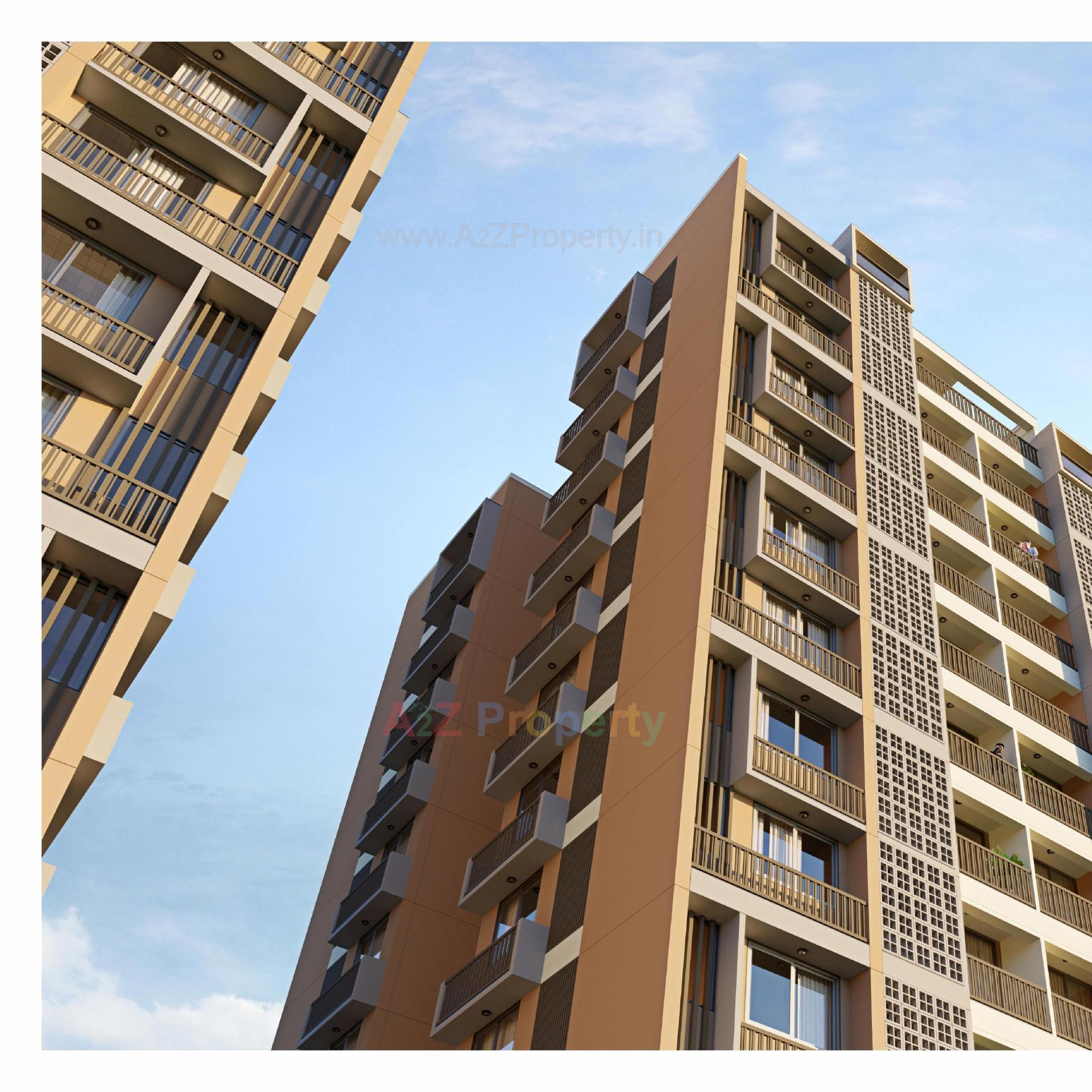 3D Elevation of real estate project Shiv Ganesh located at Khodiyar, Ahmedabad, Gujarat